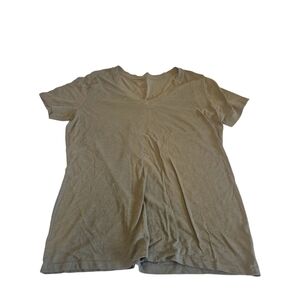 Women's V-Neck Short Sleeve Tee - Olive Green Arizona Jean Co. Xl